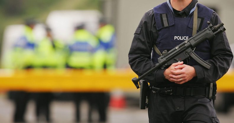 An armed Scotland Police officer. (Scott Barbour/Getty Images)