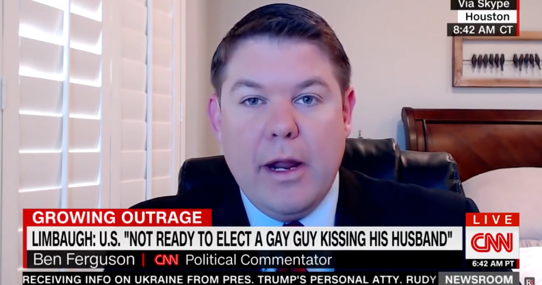 Rush Limbaugh supporter Ben Ferguson flocked to defend the radio host after comments he issued over Pete Buttigieg. (Screen capture via CNN/YouTube)