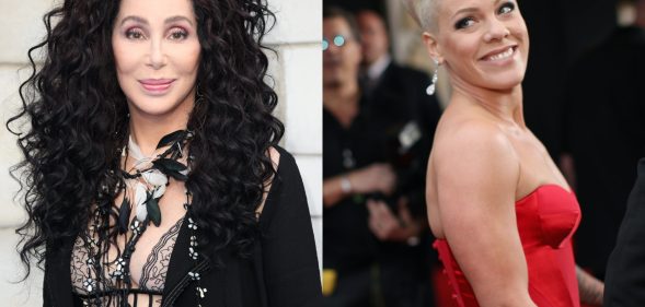 Cher (L) has demanded that singer Pink step up and sing a Trump-version of 'Dear Mr President'. (Mike Marsland/Mike Marsland/WireImage/Christopher Polk/Getty Images for NARAS)