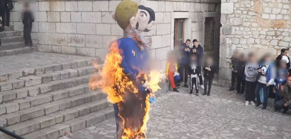 The effigy was burned town of Imotski, Croatia