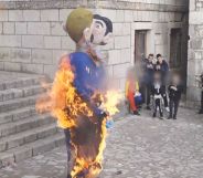 The effigy was burned town of Imotski, Croatia