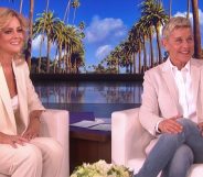 Charlotte Awbery (L) appeared on The Ellen Show to sing "Shallow" and it was all kinds of iconic. (Screen capture via YouTube)