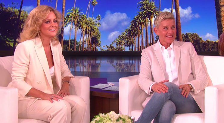 Charlotte Awbery (L) appeared on The Ellen Show to sing "Shallow" and it was all kinds of iconic. (Screen capture via YouTube)