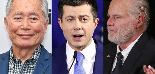 George Takei, Pete Buttigieg, Rush Limbaugh