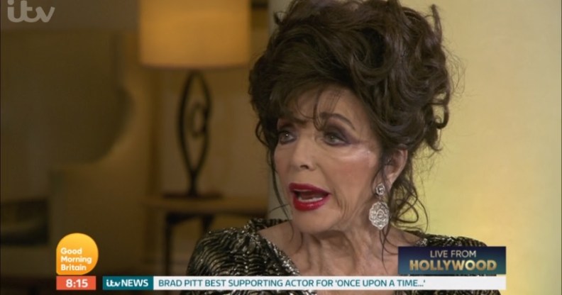 Joan Collins spoke out on Good Morning Britain