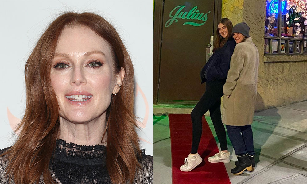 Julianne Moore and her daughter Liv Freundlich outside of Julius'