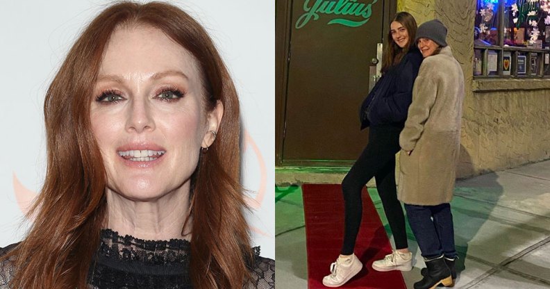 Julianne Moore and her daughter Liv Freundlich outside of Julius'