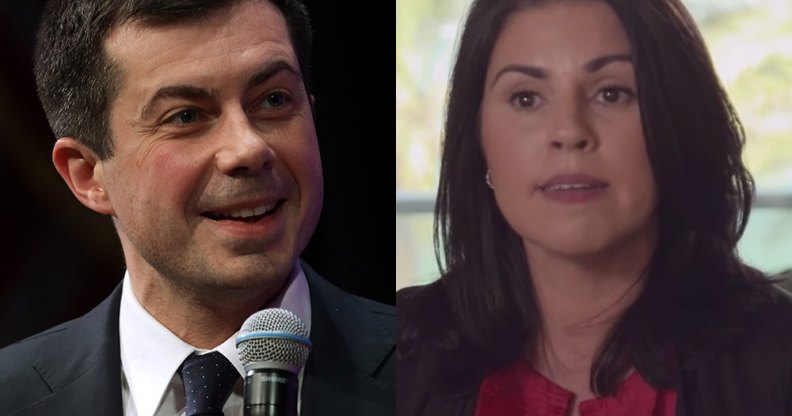 Pete Buttigieg and Cindy Guerra