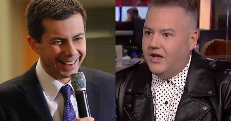 Pete Buttigieg and Ross Matthews
