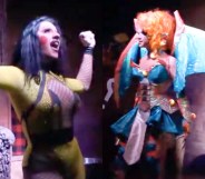 Drag queens dressed as Pikachu and Charmander