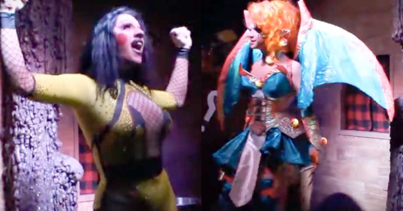 Drag queens dressed as Pikachu and Charmander