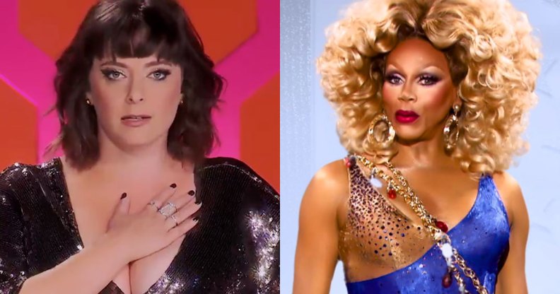 Rachel Bloom and RuPaul in Drag Race