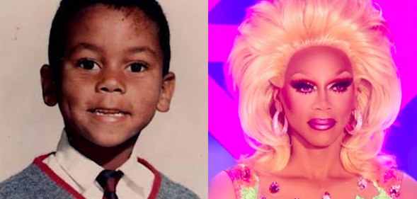 RuPaul as a young boy, and appearing on Drag Race