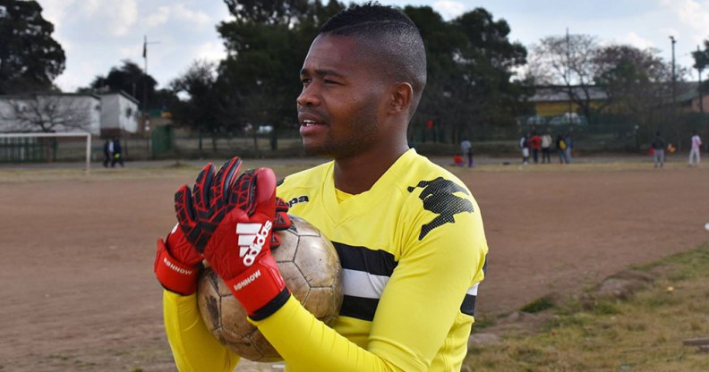 Gay South African footballer Phuti Lekoloane