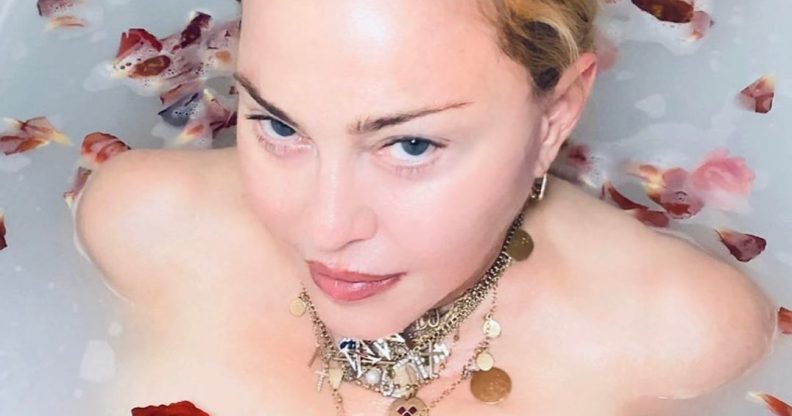 Madonna delivers coronavirus message while naked in a bath full of petals