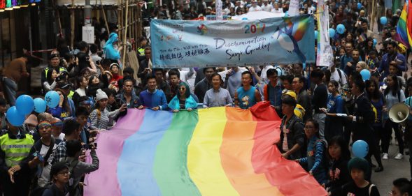 Hong Kong, strained by anti-LGBT policies, saw leap towards progress after courts ruled gay couples should have access to public housing programmes. (Edward Wong/South China Morning Post via Getty Images)