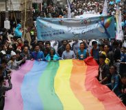 Hong Kong, strained by anti-LGBT policies, saw leap towards progress after courts ruled gay couples should have access to public housing programmes. (Edward Wong/South China Morning Post via Getty Images)