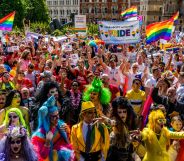 Thousands of members of the LGBTQ community gathered today for the Birmingham Pride parade in May 2019