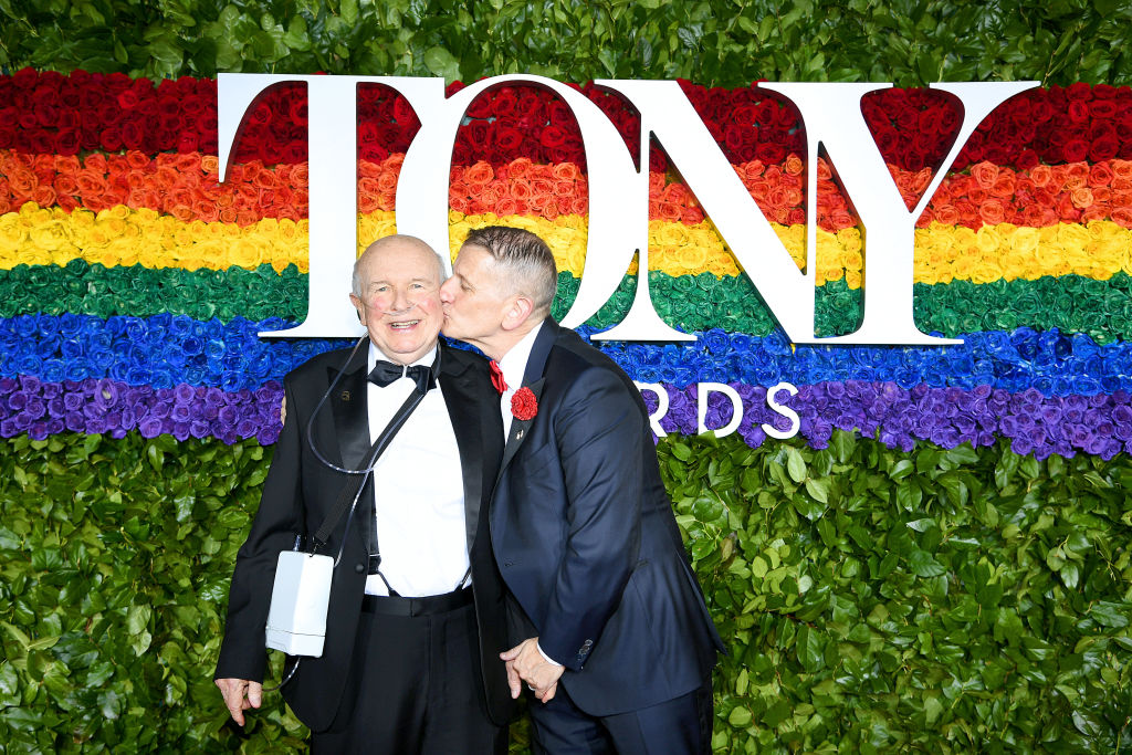 Terrence McNally and Tom Kirdahy attend the 73rd Annual Tony Awards at Radio City Music Hall on June 09, 2019 in New York City.