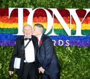 Terrence McNally and Tom Kirdahy attend the 73rd Annual Tony Awards at Radio City Music Hall on June 09, 2019 in New York City.