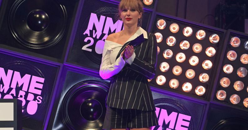 Taylor Swift attends The NME Awards 2020 at the O2 Academy Brixton on February 12, 2020 in London, England.