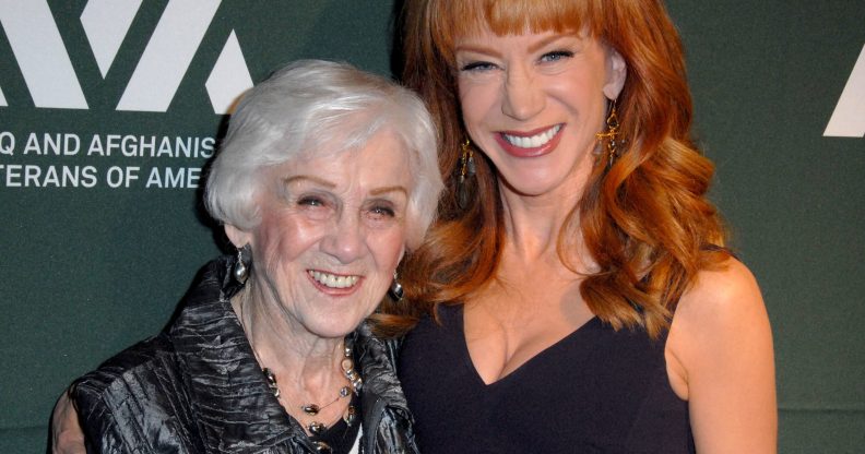 Kathy Griffin (R) announced that her mother, Maggie Griffin, passed away after years of being in the throes of dementia. (Barry King/WireImage)