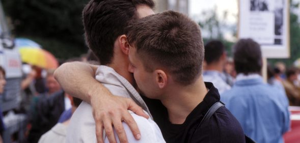 A gay couple were left shaken after being attacked by a man in Pau, France. (Pool BAITEL/LOUNES/Gamma-Rapho via Getty Images)