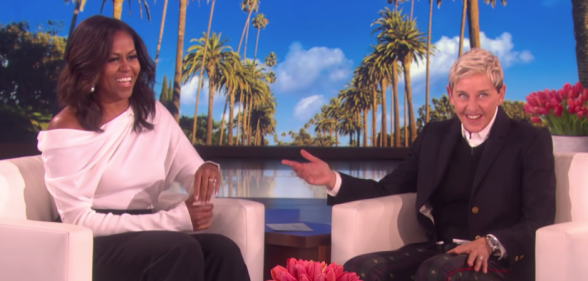 Ellen DeGeneres and Michelle Obama