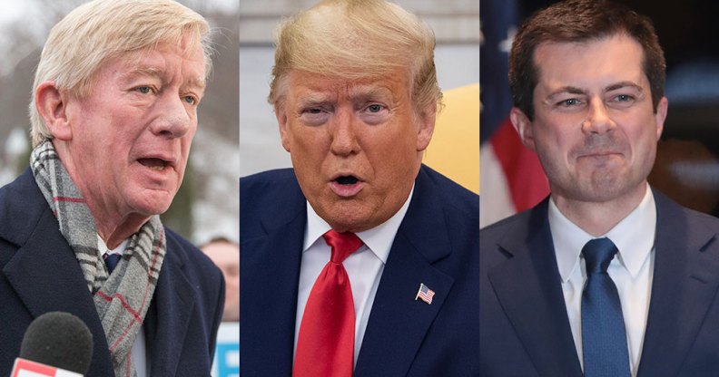 Bill Weld, Donald Trump and Pete Buttigieg