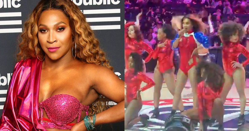 Riley Knoxx performing as Beyoncé