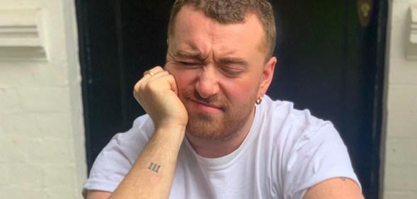Sam Smith pulling a sad face