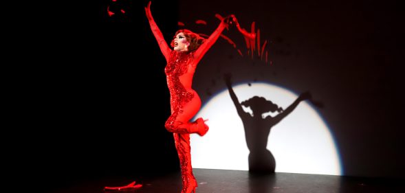 Sasha Velour performing 'So Emotional' during Smoke & Mirrors. (Jeff Eason)