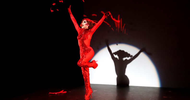 Sasha Velour performing 'So Emotional' during Smoke & Mirrors. (Jeff Eason)