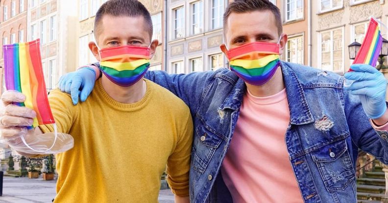 Poland: Couple fight COVID-19 and LGBT-free zones with rainbow masks
