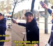 Amsterdam homophobic gay couple spat on