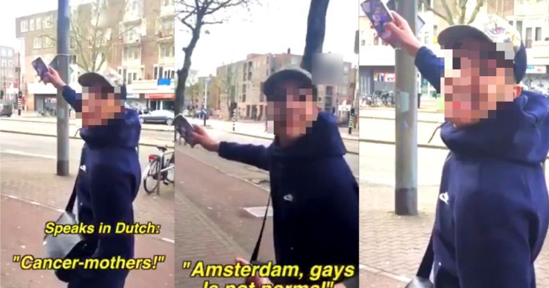 Amsterdam homophobic gay couple spat on