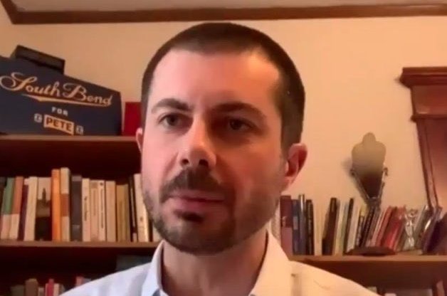 In news you simply had to read 300 words on because you clicked this link, former Democratic presidential candidate Pete Buttigieg has shaved his head. (Screen capture via Twitter)