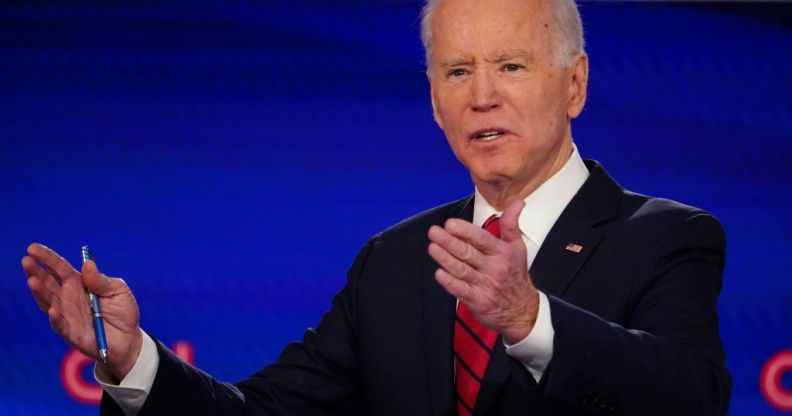 Democratic presidential hopeful former US vice president Joe Biden