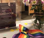 lavender graduation ceremony