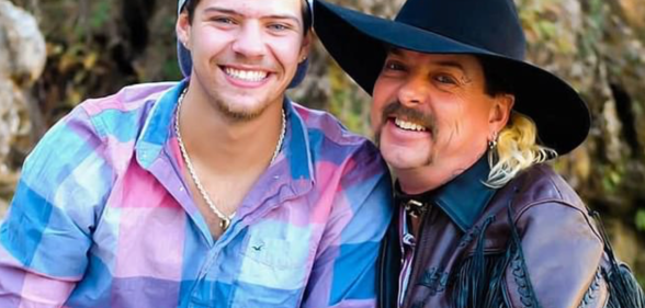 Tiger King stars Joe Exotic (R) and Dillon Passage. (Instagram)