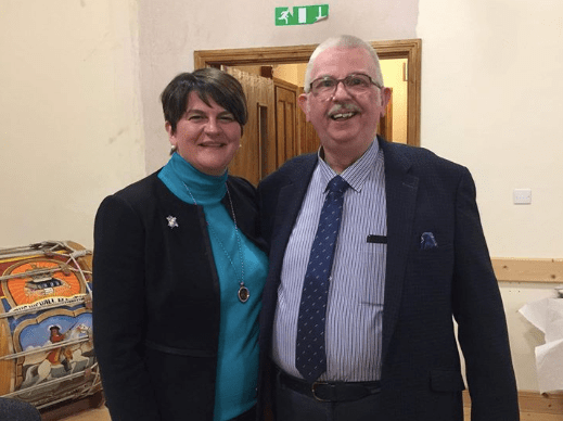 John Carson with DUP leader Arlene Foster
