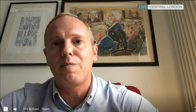 Judge Rinder, British gay court show host, lost his grandfather to coronavirus. (Screen capture via ITV)