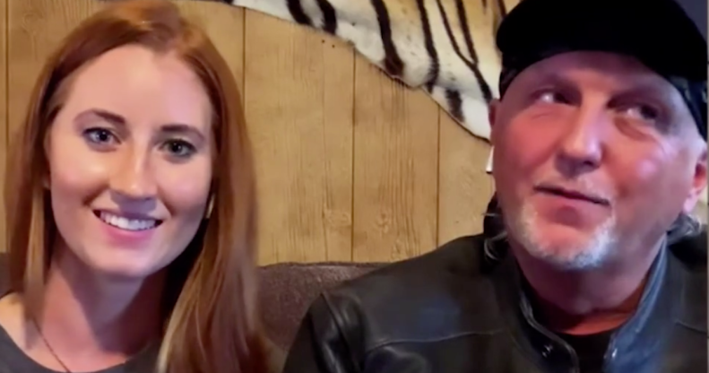 Jeff (R) and Lauren Lowe on The Tiger King and I. (Screen capture via Netflix)