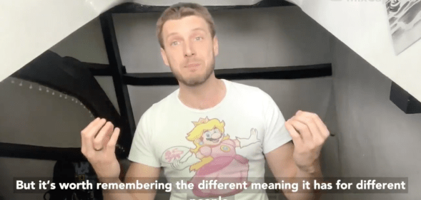 Queer museum staffer Sacha Coward broke down the semiotic history of the rainbow in a tidy 60 seconds. (Screen capture via Twitter)