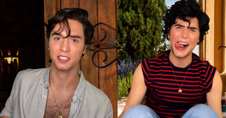 YouTuber Benito Skinner slipped into the roles of both Armie Hammer as Oliver and Timothée Chalamet as Elio