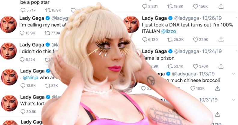 Lady Gaga has revealed why she tweeted the letter "f" once and yes, we really do report on what matters. (Jamie McCarthy/Getty Images)