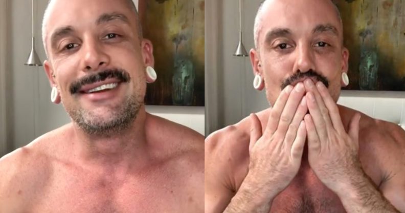 Project Runway winner Geoffrey Mac has launched an OnlyFans account. (Screen captures via Instagram)