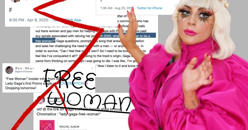 Lady Gaga and Free Woman tweets