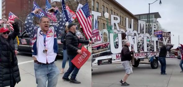 MAGA supporters changed the lyrics to "YMCA" and it's as haunting as you might suspect. We recommend not watching it. Don't. Please, save yourselves from the horror. (Screen captures via Twitter)