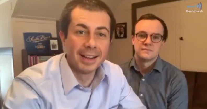 Pete Buttigieg and Chasten Buttigieg in GLAAD's Together in Pride livestream